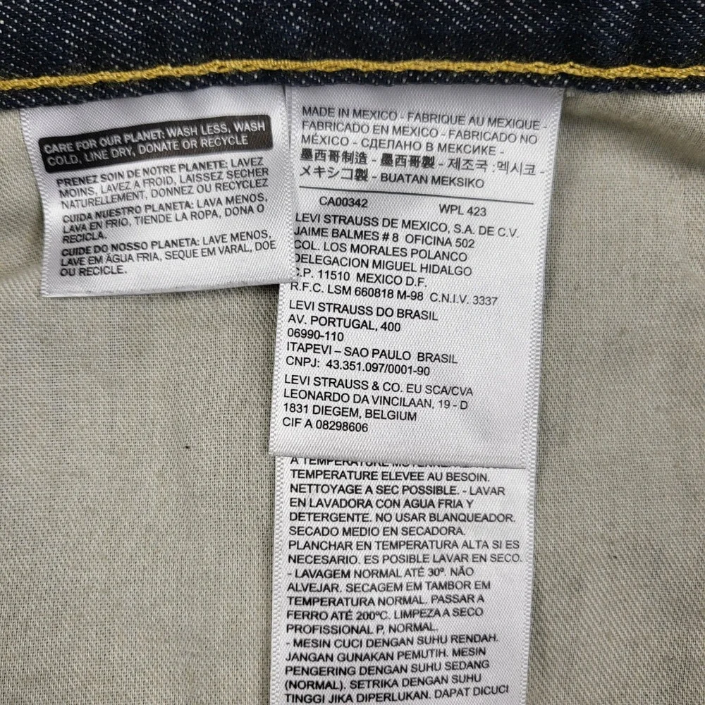 Levi Strauss 559 Relaxed Straight Fit Dark Wash Denim‎ Jeans Mens 38x30